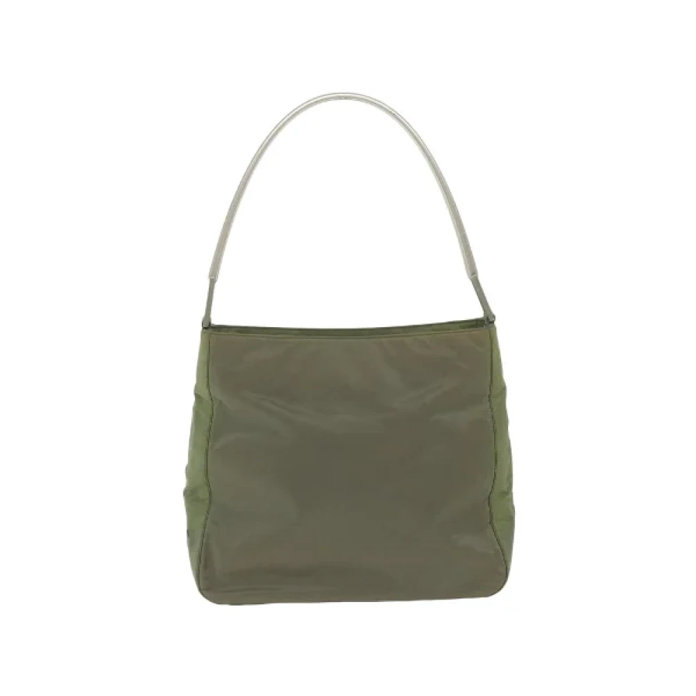 Prada Vintage Pre-owned Nylon prada-bags Green Dames