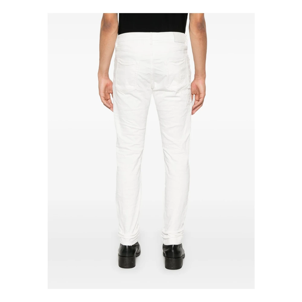 Purple Brand Witte Skinny Jeans Distressed Denim White Heren