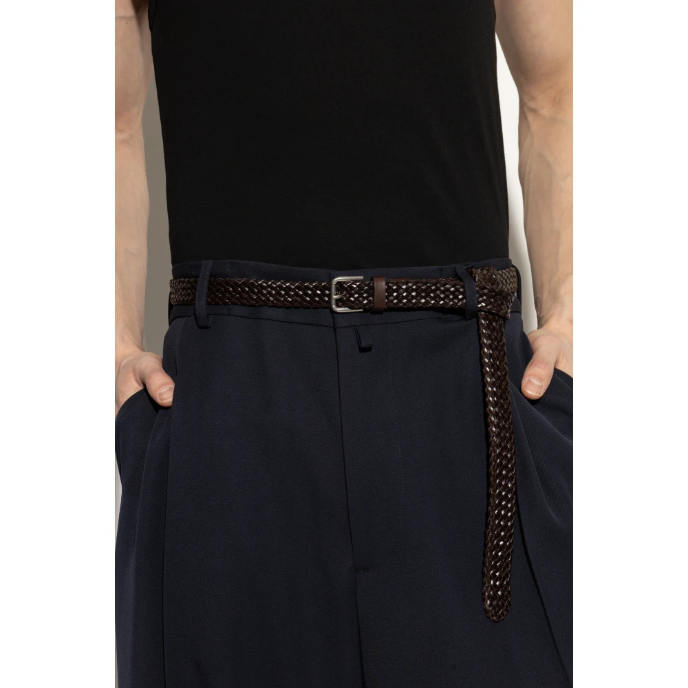 Dolce & Gabbana Leren riem Brown Heren
