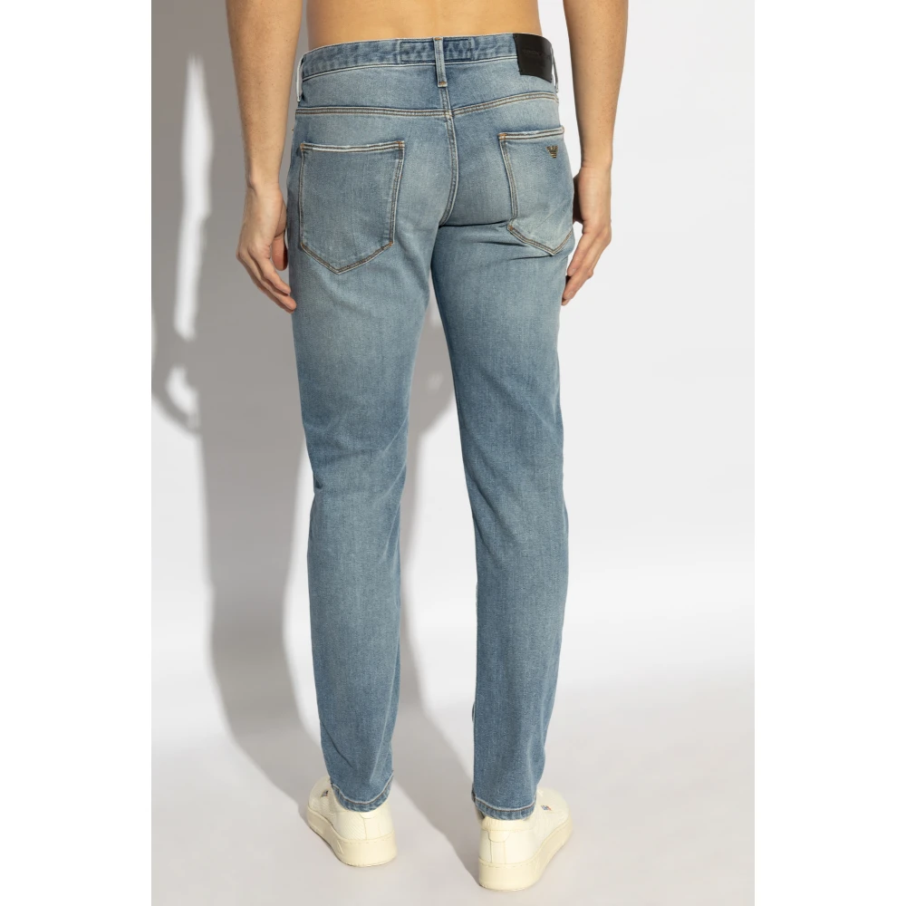 Emporio Armani Jeans met vintage effect Blue Heren