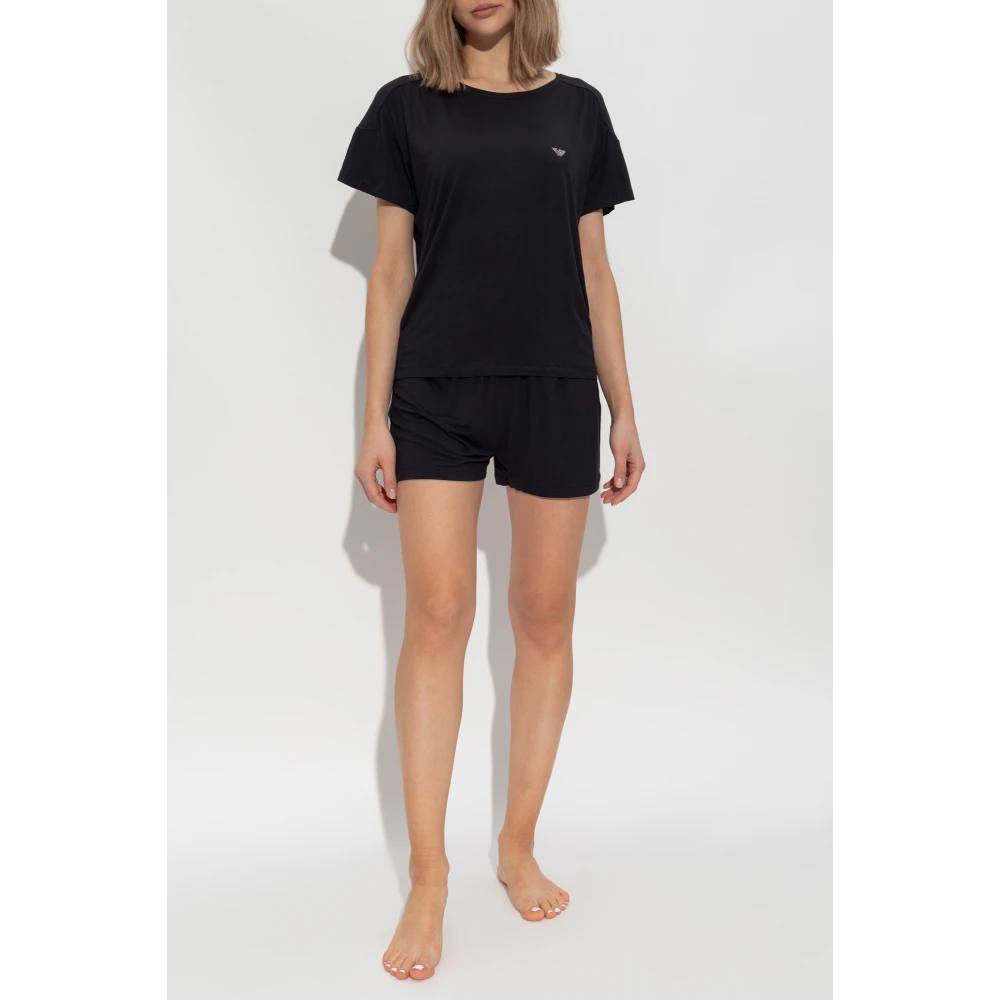 Emporio Armani Tweedelige pyjama uit de collectie Black Dames