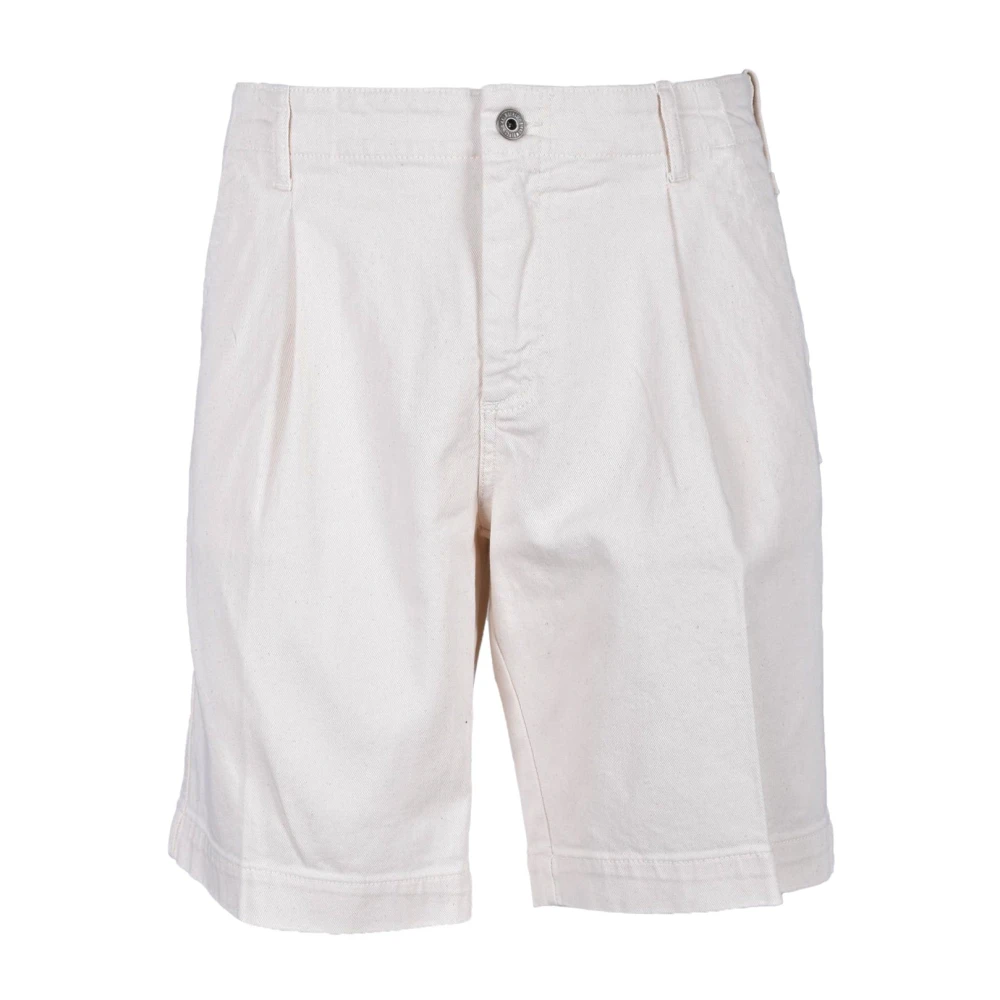Bikkembergs Katoen Elastaan Bermuda Shorts White Heren