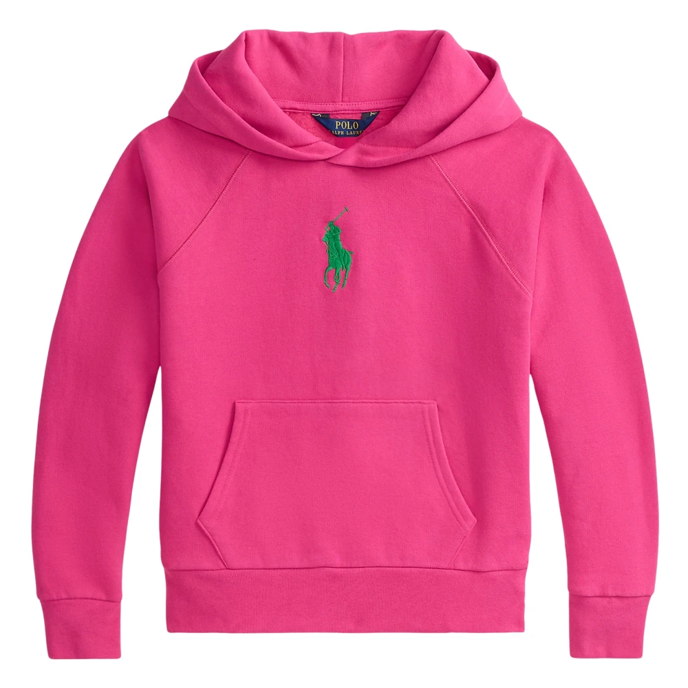 Ralph Lauren Girls Pink Logo Hoodie - Kids Sweatshirts - 7 Y - Kids
