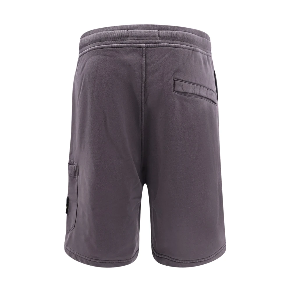Stone Island Grijze Katoenen Shorts met Trekkoord Taille Gray Heren