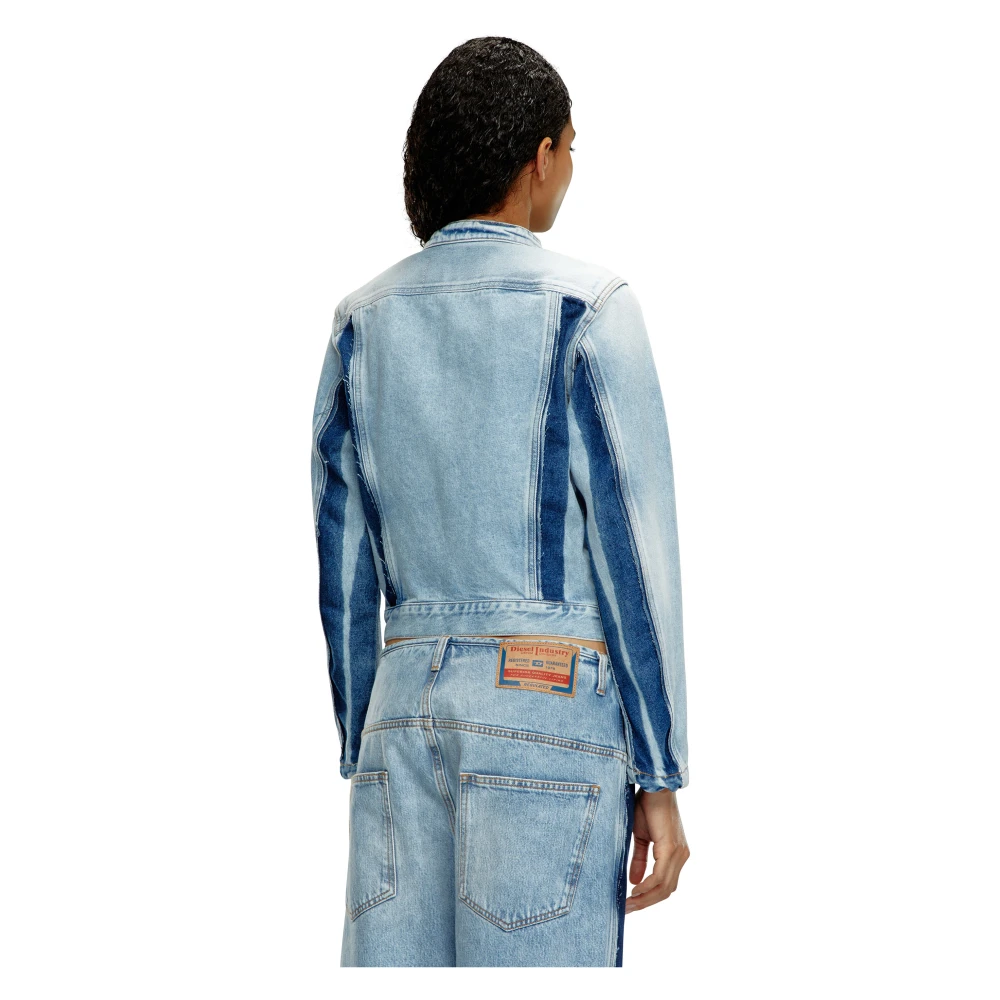 Diesel Slim jacket in two-tone denim Blue Dames