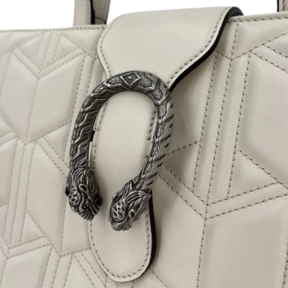 Gucci Vintage Pre-owned Leather gucci-bags Beige Dames