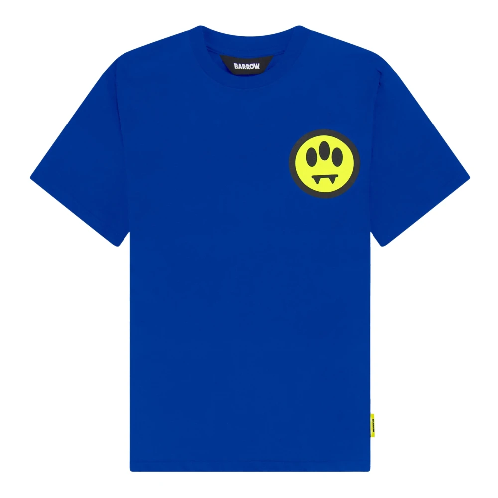 Barrow Katoenen T-Shirt met Logo Print Blue Unisex