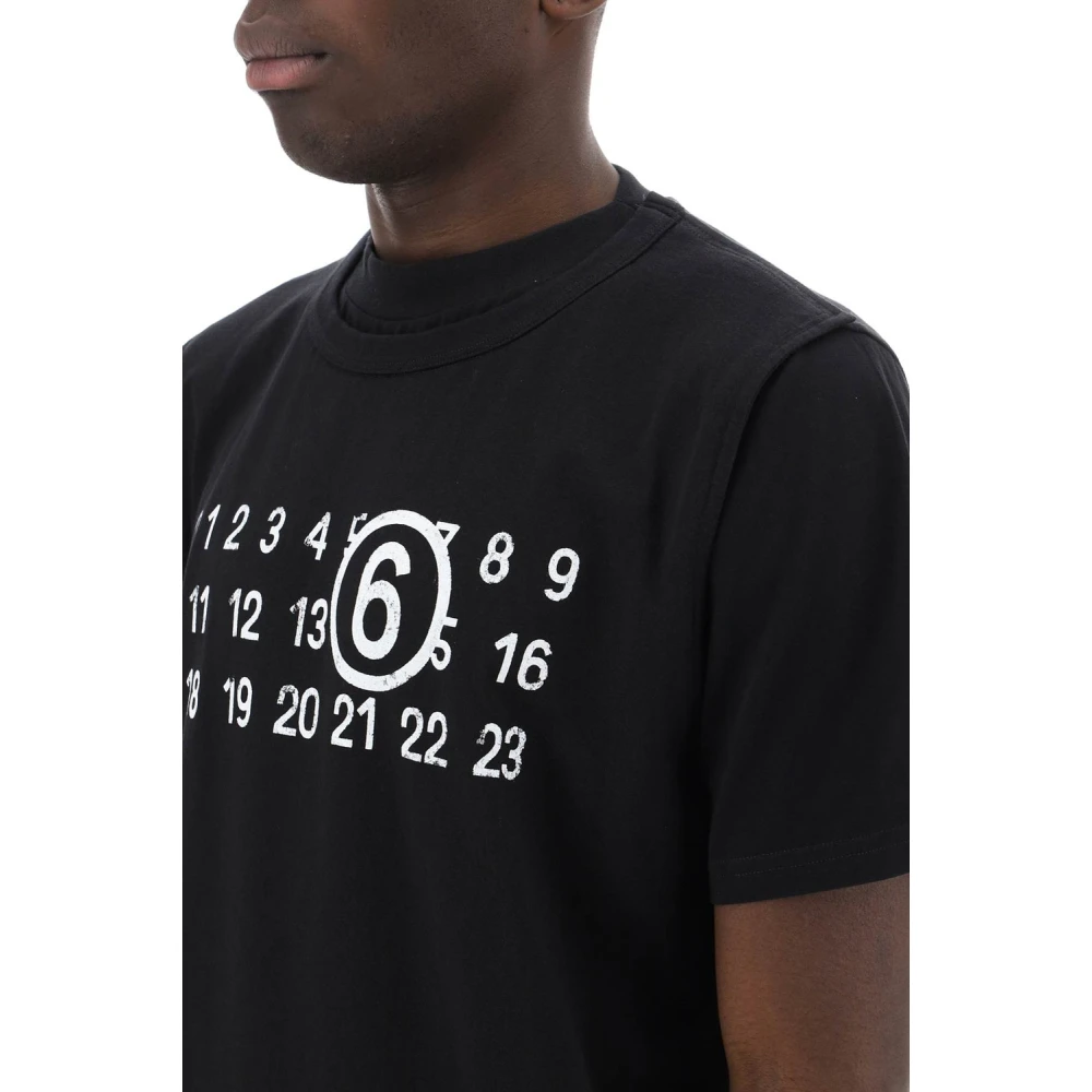 MM6 Maison Margiela Sweatshirt T-Shirt Combo Black Heren