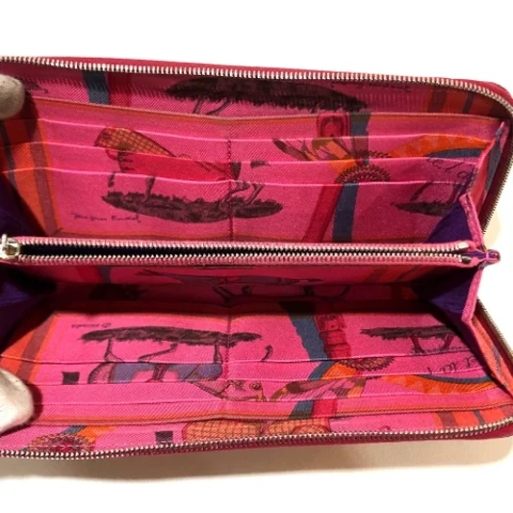 Hermès Vintage Pre-owned Leather wallets Red Dames