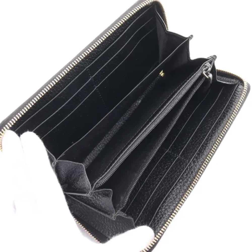 Gucci Vintage Pre-owned Leather wallets Black Dames