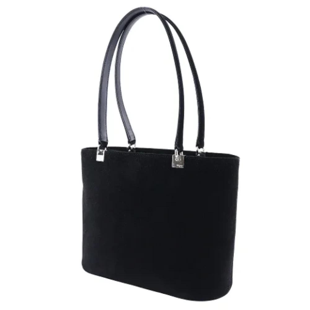 Salvatore Ferragamo Pre-owned Suede shoulder-bags Black Dames