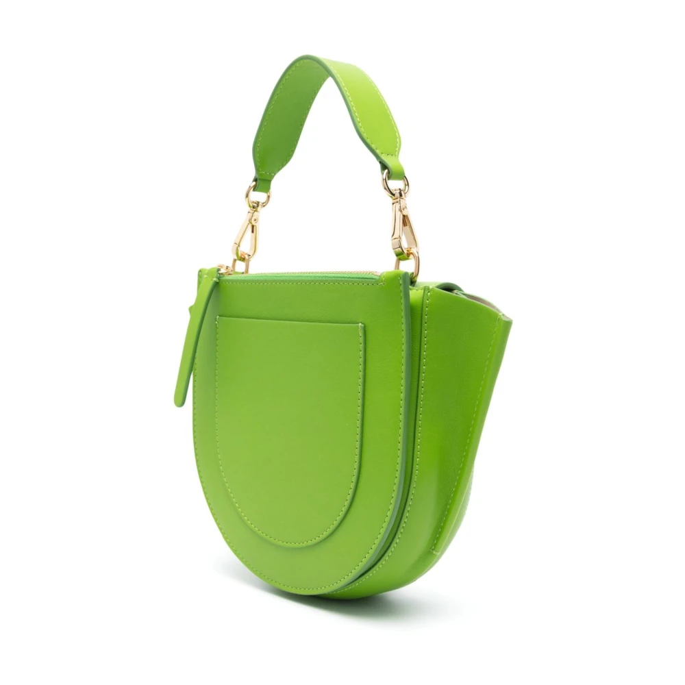 Wandler Groene Schoudertas met Afneembare Band Green Dames