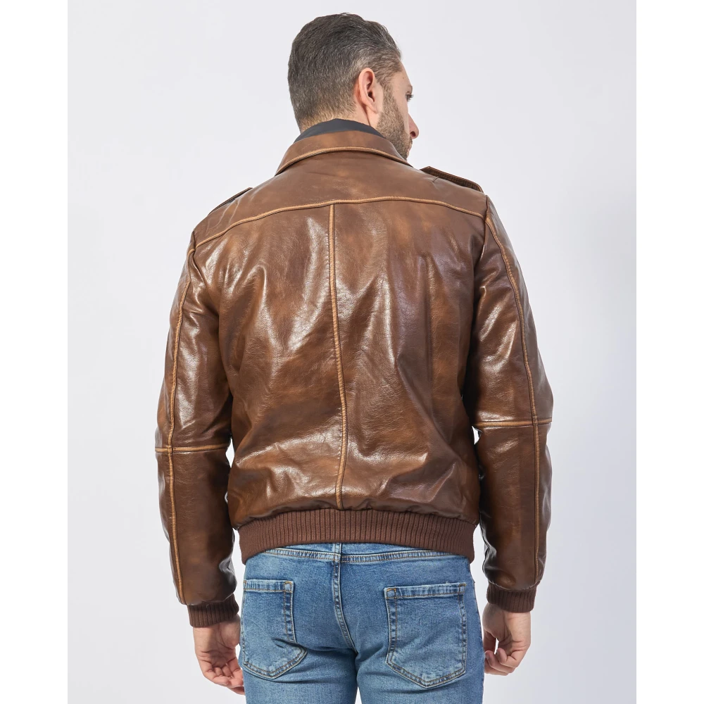 YES ZEE Bruine Winterjas Brown Heren
