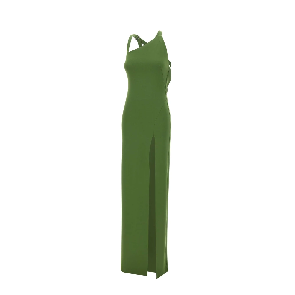 The Attico Women's Green Long Dress With Slit - Image 3
