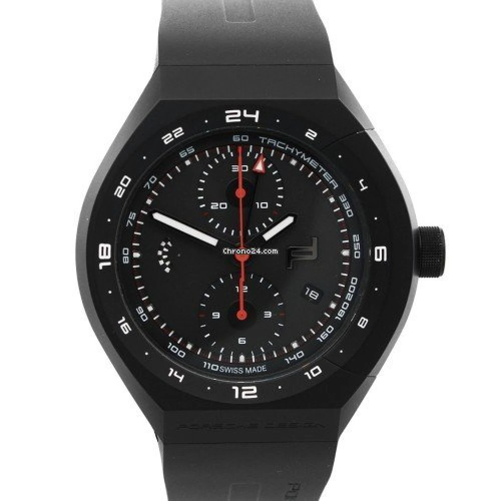 Porsche Design Watch Porsche Design – Uomo – 6030.6.01.007.05.2 – Porsche Design Monobloc Actuator 24h -kronotimer svart gummi Svart Herr