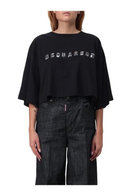 t-shirt-crop-a-imprime-graphique-et-manches-courtes