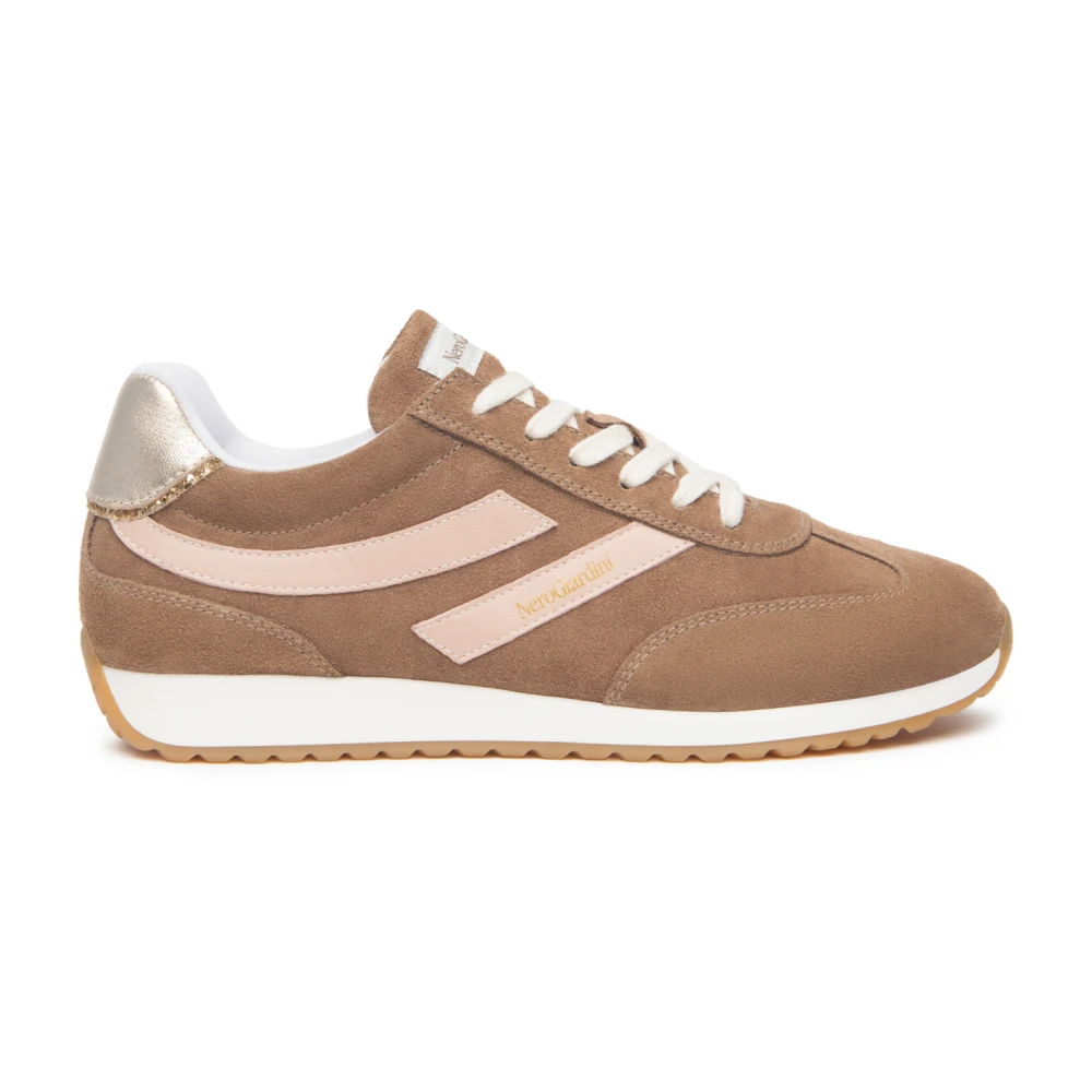 Nerogiardini Suede Sneakers met Veters Dames Schoenen Bruin
