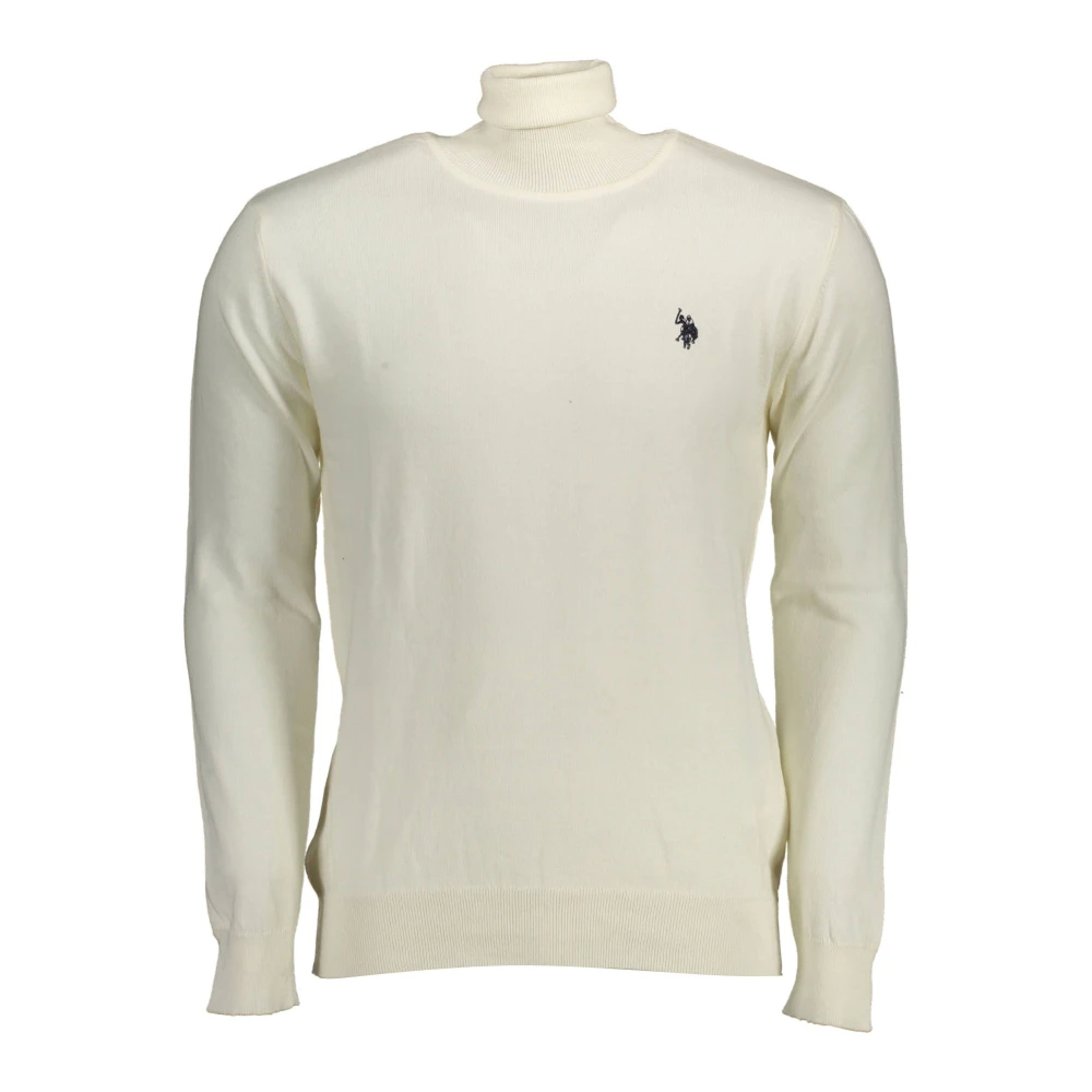 U.s. Polo Assn. - Jersey Blanco De Algodón Y Cachemira Con Cuello Alto - Knitwear - Hombre - Blanco - 2XL