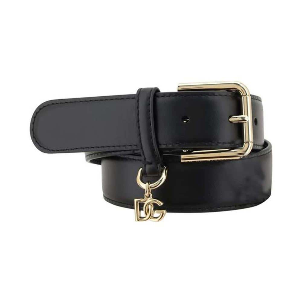 Dolce & Gabbana Iconisch Logo Hanger Riem Black Dames
