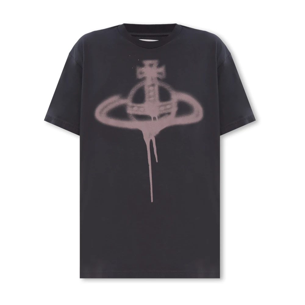 Vivienne Westwood T-shirt met logo Gray Dames