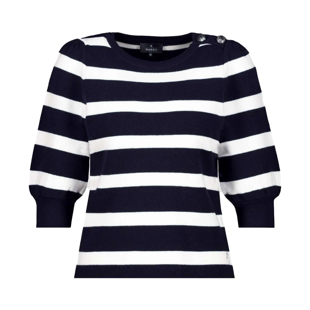 Monari Stijlvolle Pullover Sweater Blue Dames