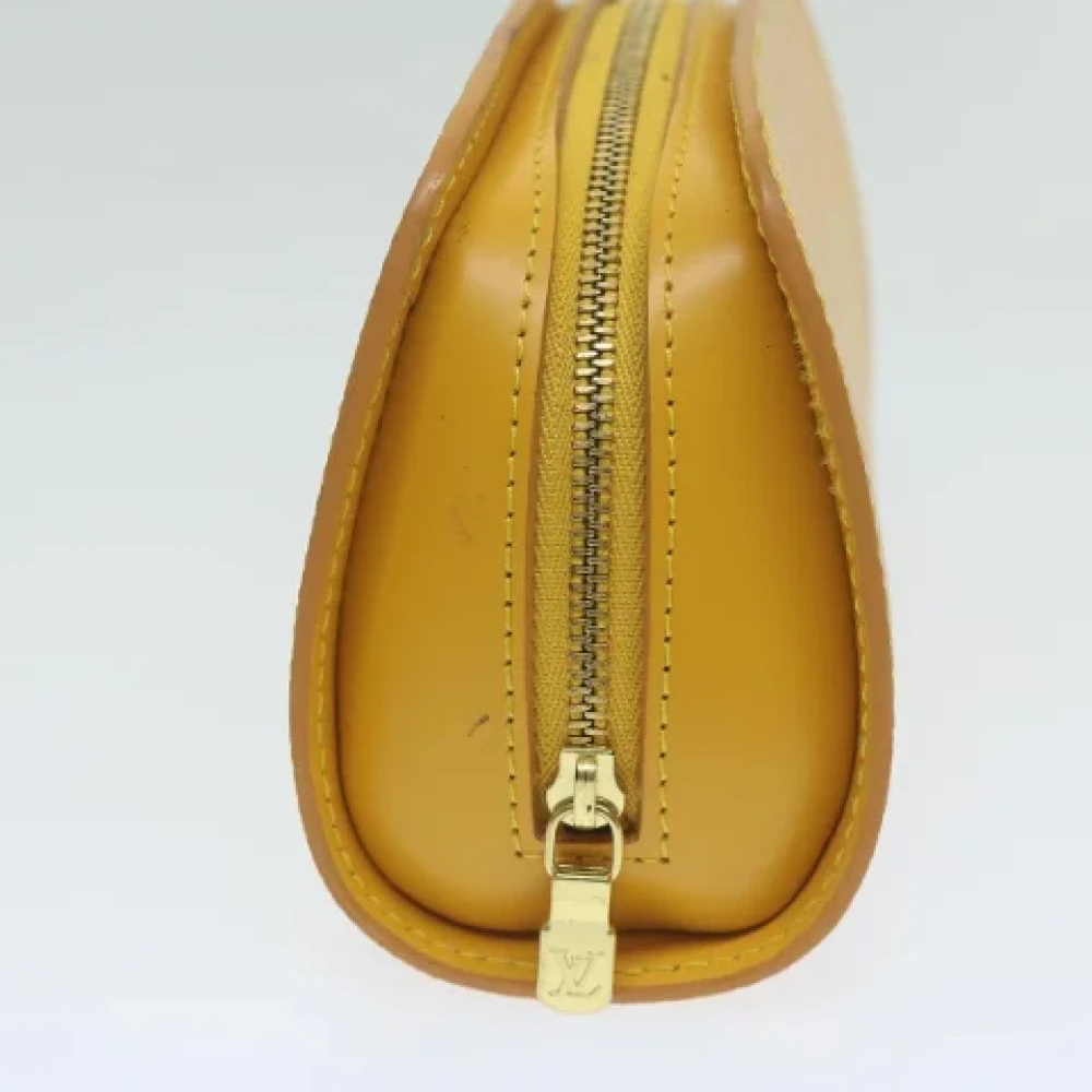 Louis Vuitton Vintage Pre-owned Leather pouches Yellow Dames