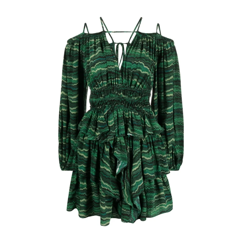 Ulla Johnson Women's Green Silk Mini Dress - Short Dresses - Xs - Dresses