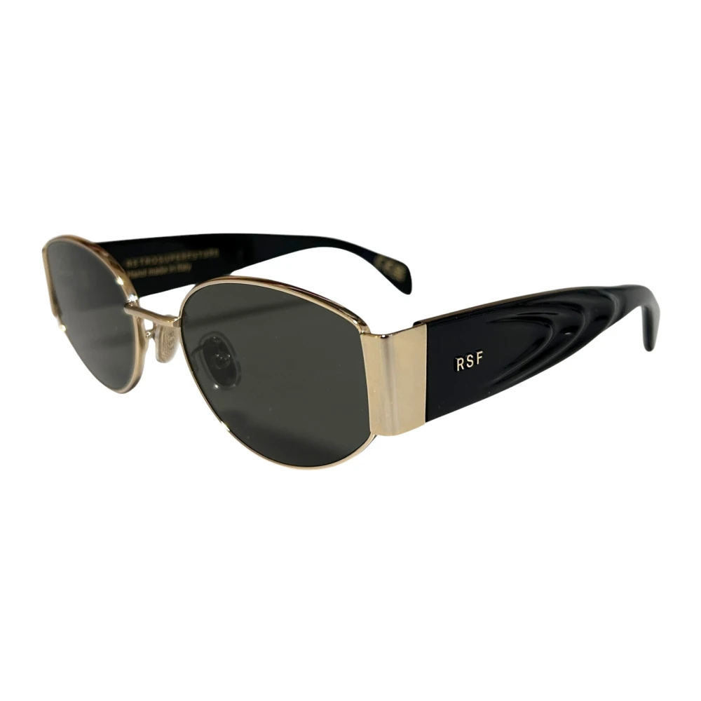Retrosuperfuture Unisex Black Rectangular Sunglasses