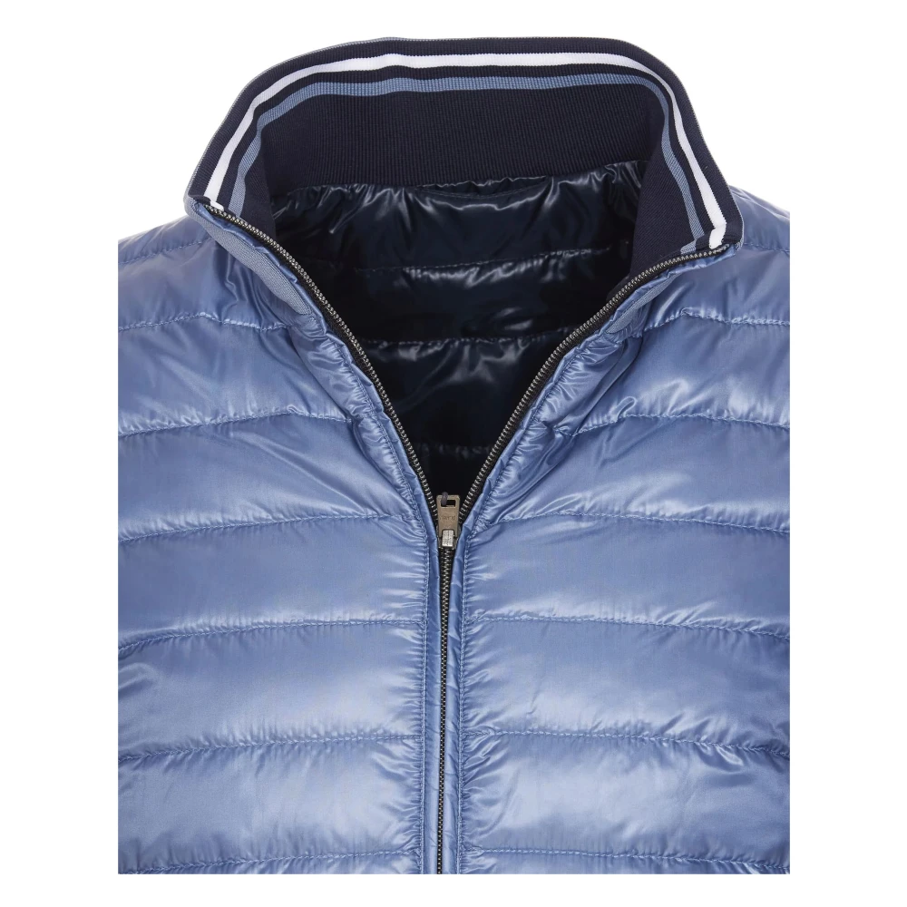 Herno Blauwe Gewatteerde Jas Blue Heren