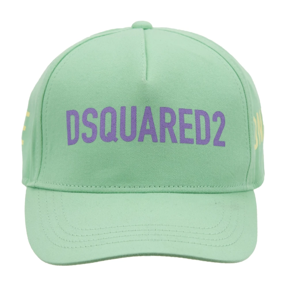 Dsquared2 Snapback Baseball Cap Geborduurd Logo Green Unisex