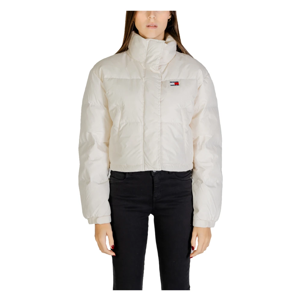 Tommy Jeans Herfst Winter Dames Polyester Jas Collectie Beige Dames