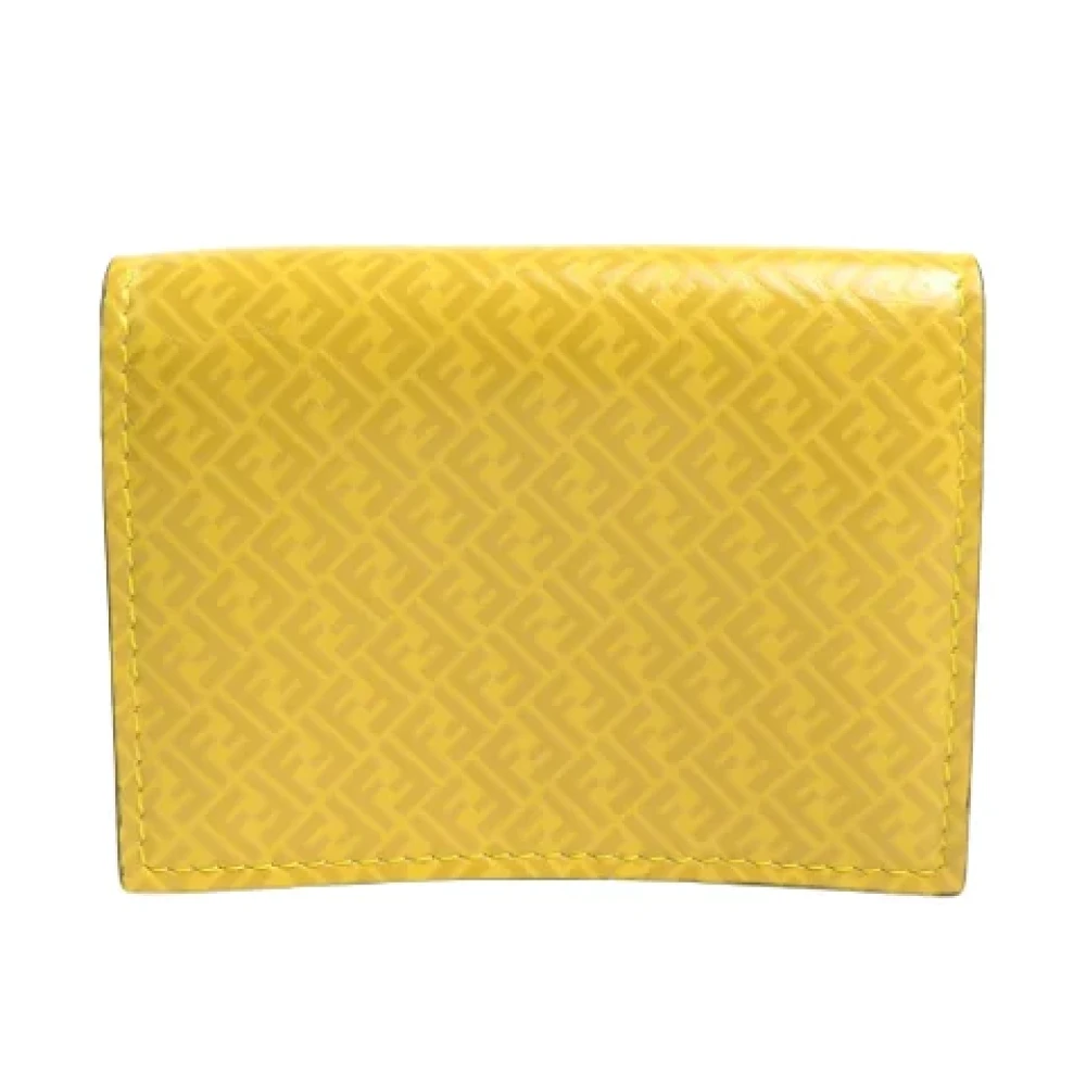Fendi Vintage Pre-owned Leather wallets Yellow Dames