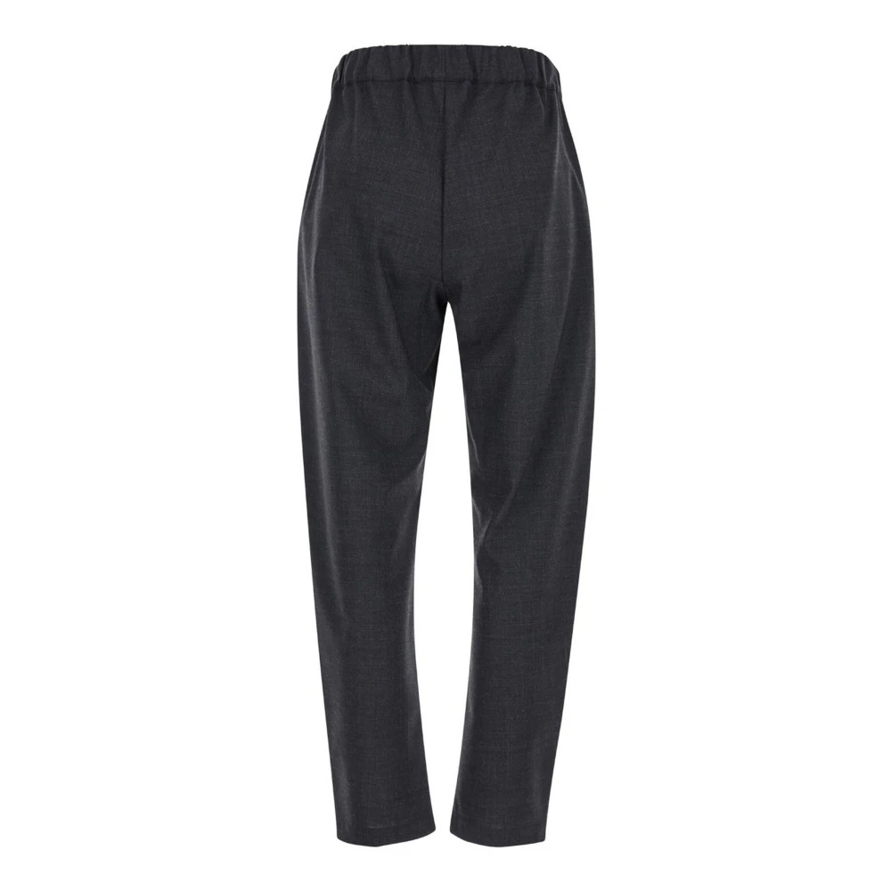 Semicouture Grijze Tapered Trekkoordbroek Gray Dames