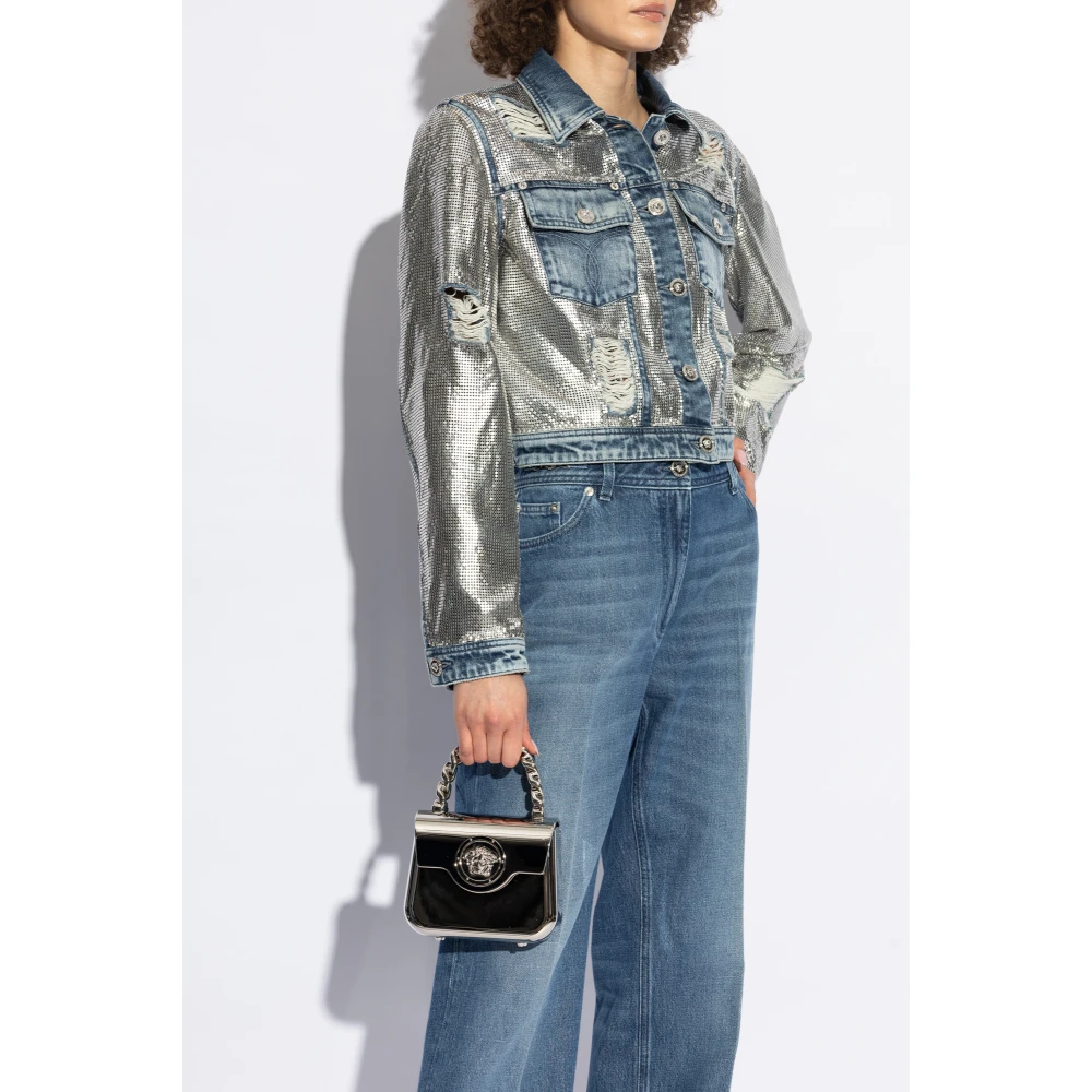 Versace Handtas La Medusa Mini Gray Dames