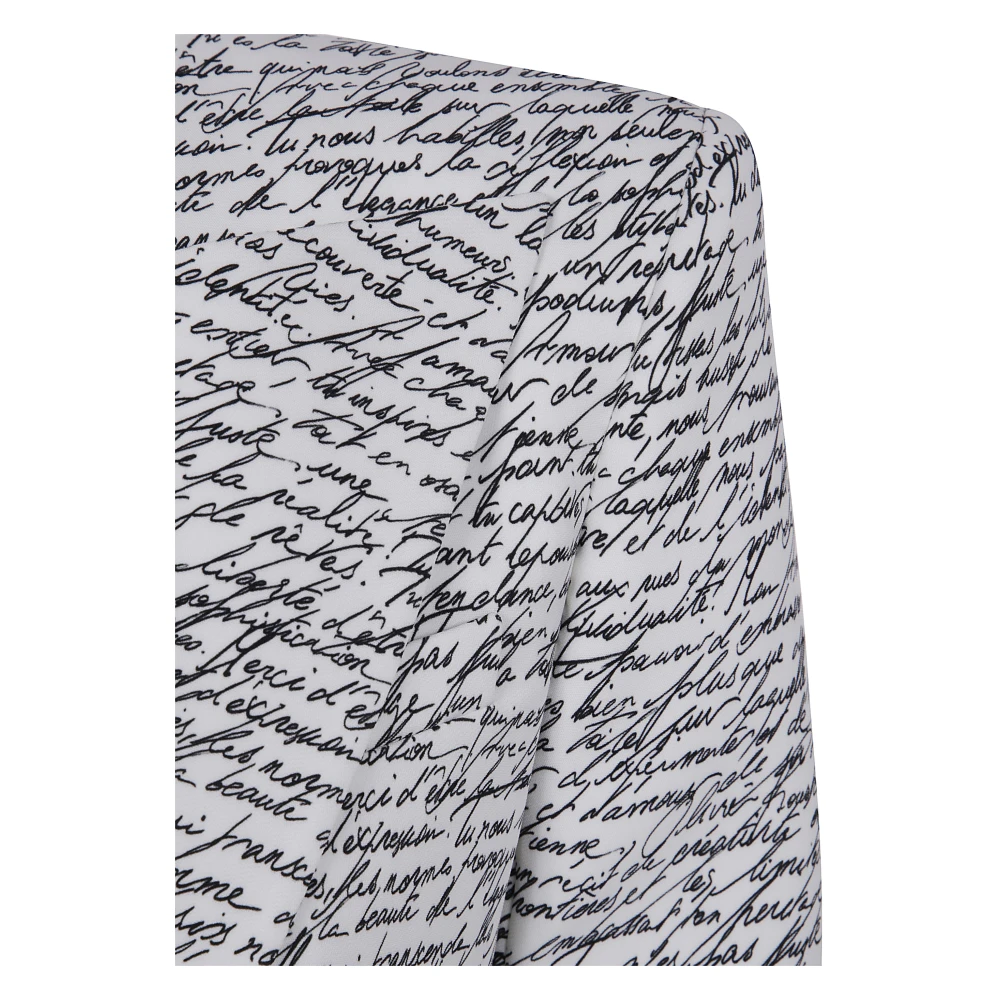Balmain Liefdesbrief Print Getailleerde Jas Black Dames
