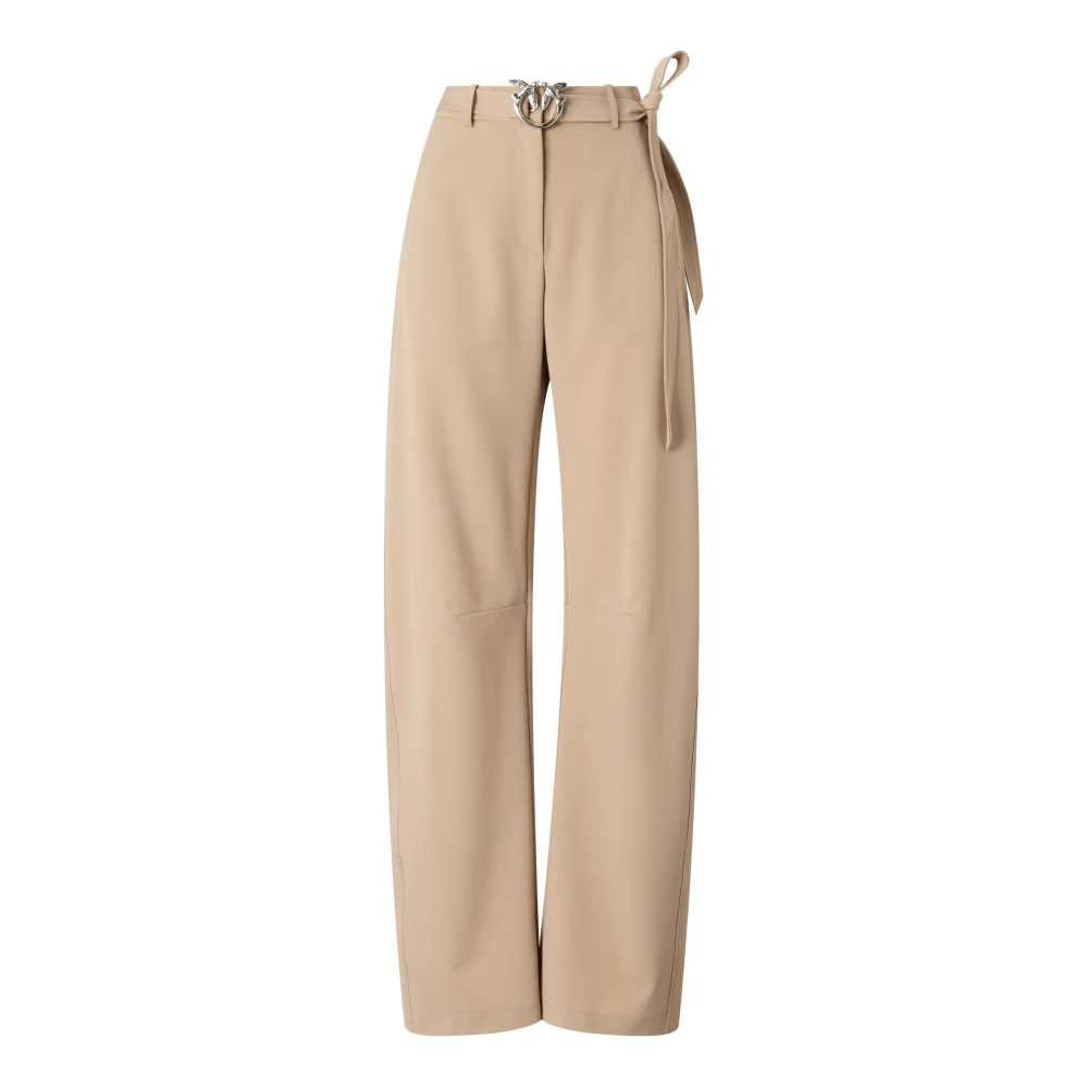 Pinko Pantalones Anchos Trousers Mujer Beige M