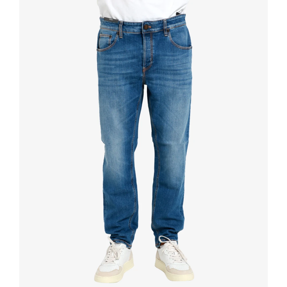 PT Torino Stretch Denim Jeans Tapered Fit Blue Heren