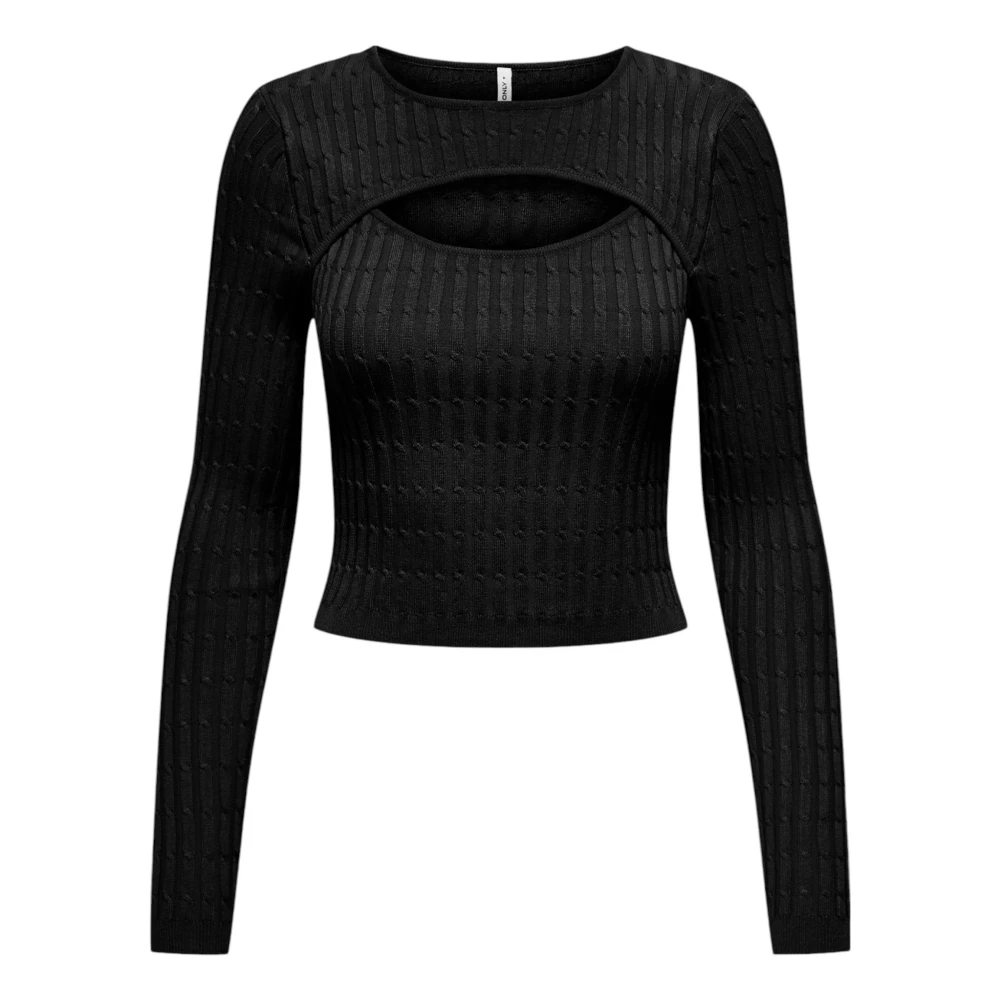 Only Zwarte longsleeve T-shirt Black Dames