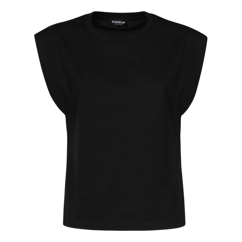 Dondup Femme Noir Tops, Taille: 42 Fr T-Shirt Giromaniche