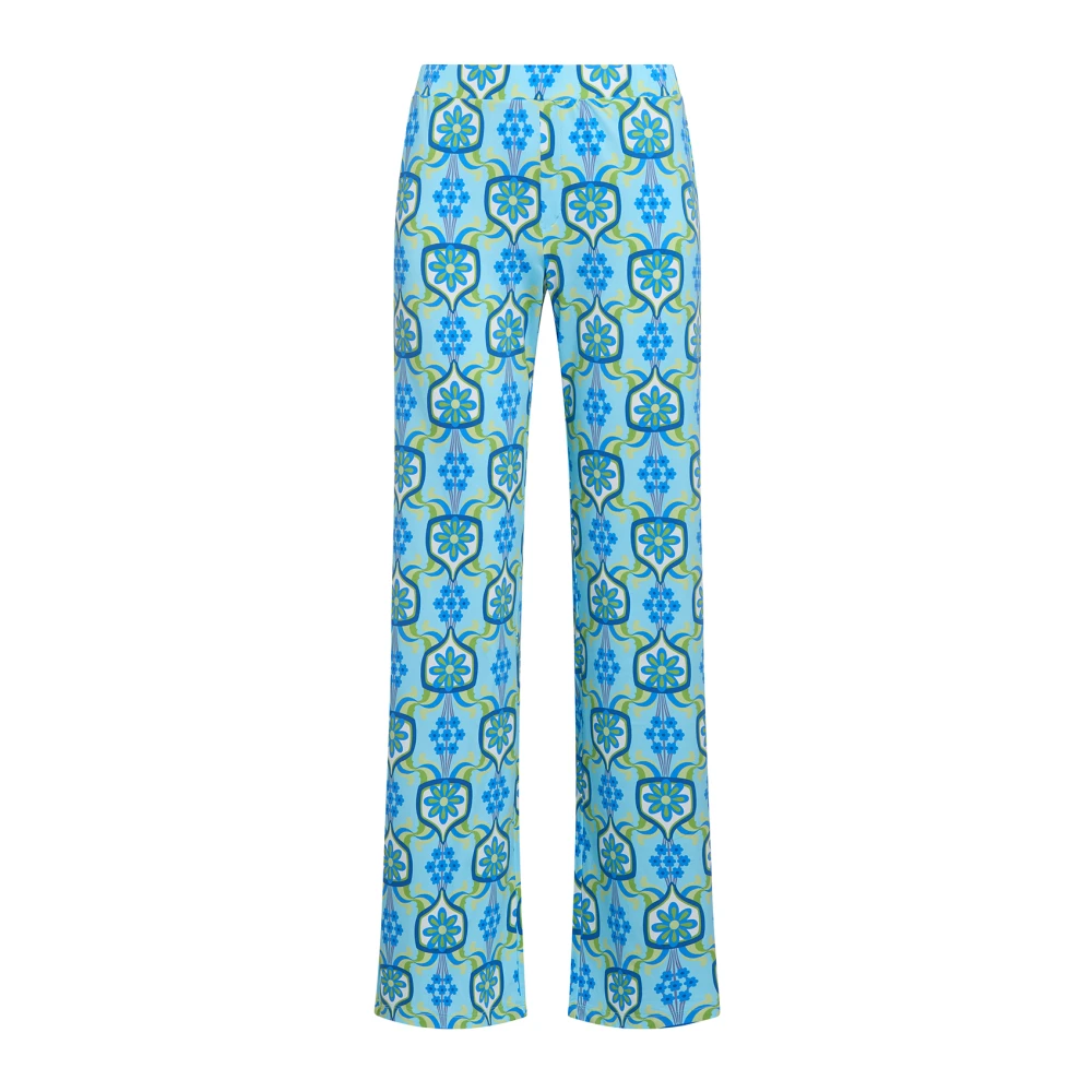 Maliparmi Straight Trousers Blue Dames
