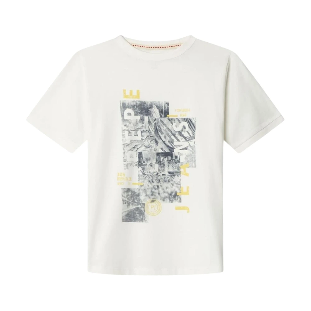 Pepe Jeans Unisex Kids Blanc Kid's T-Shirt Stanley - Image 2