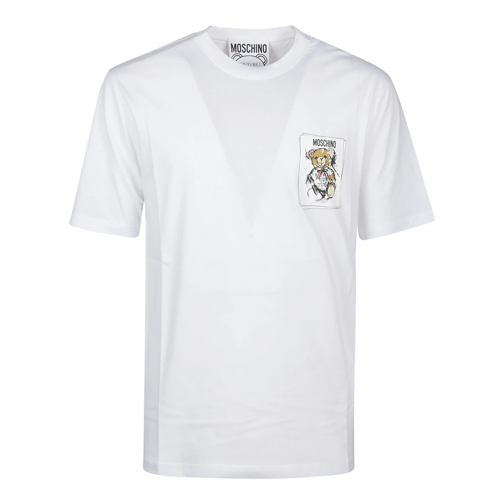 Moschino Casual Katoenen T-shirt White Heren
