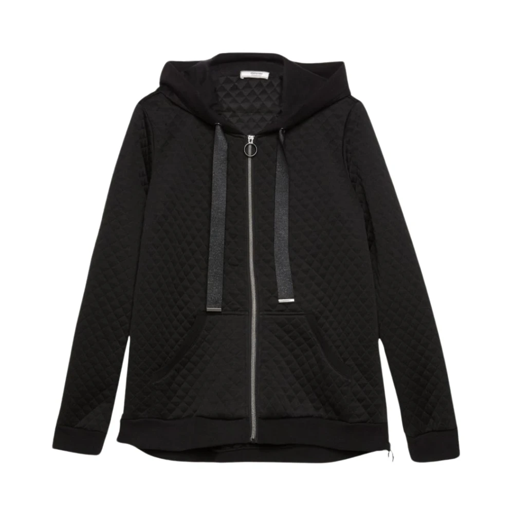 Elena Mirò Stijlvolle Fleece Trui Black Dames