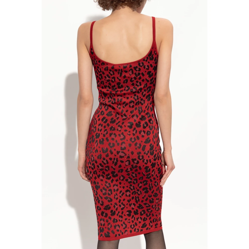 Versace Jurk met Bandjes Red Dames