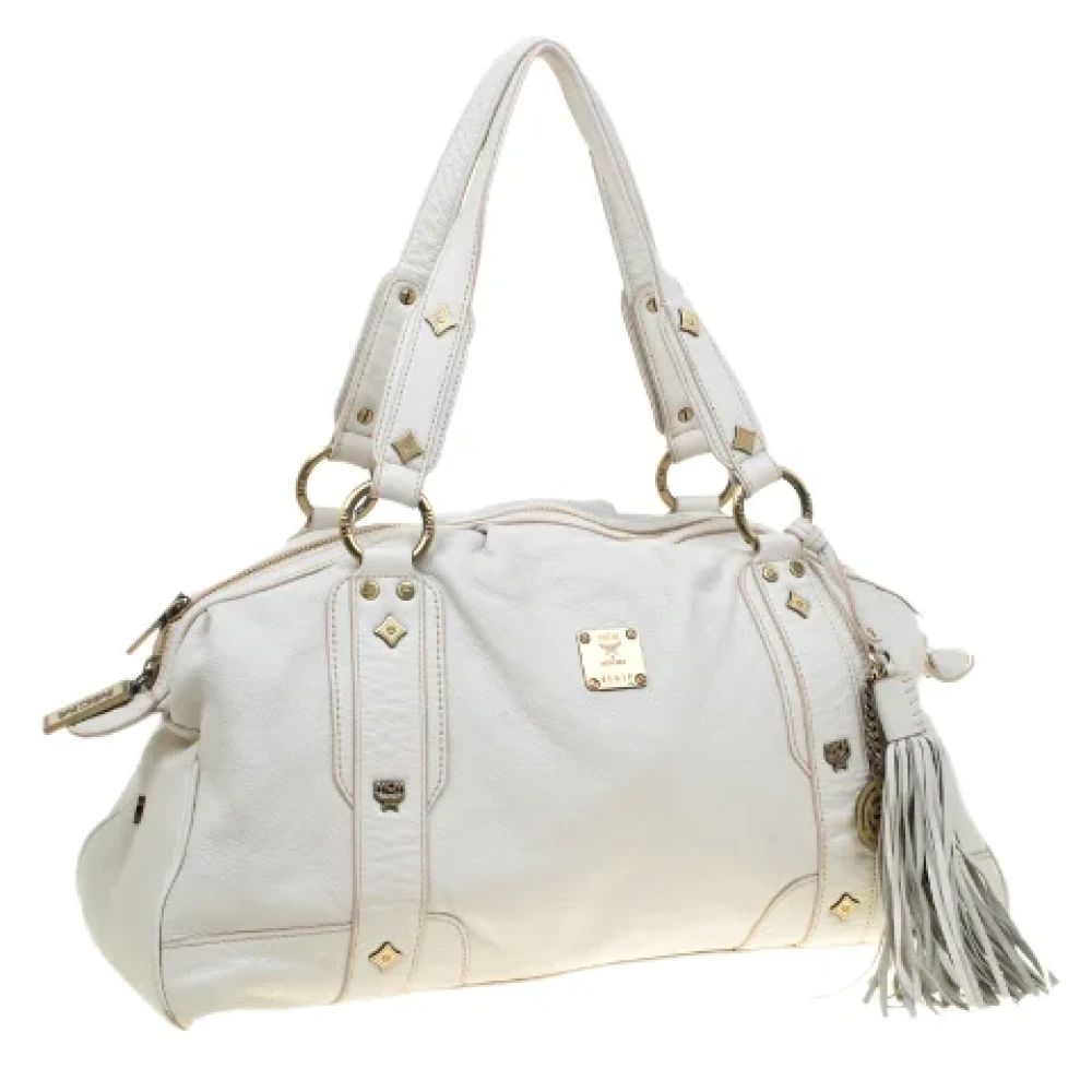 MCM Pre-owned Leather shoulder-bags White Dames