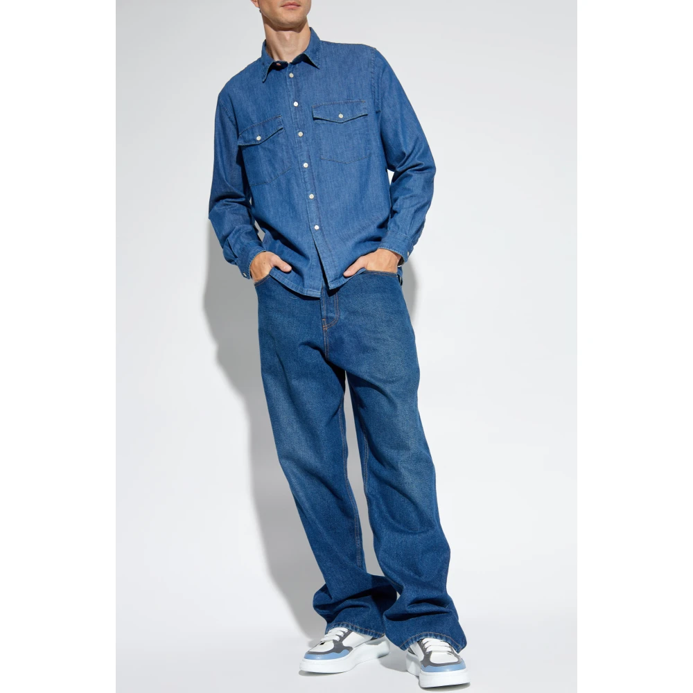PS By Paul Smith Denim overhemd Blue Heren