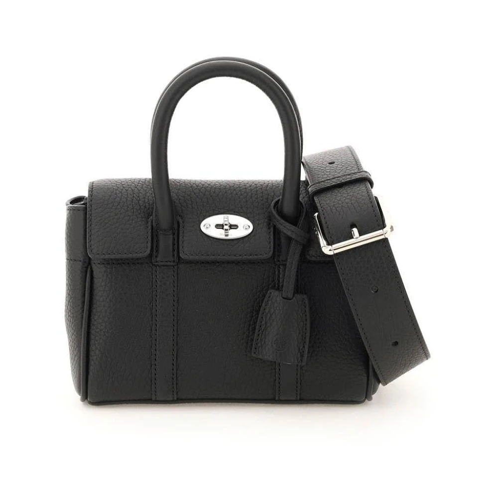 Mulberry Bayswater Mini Väska i grained läder Black, Dam