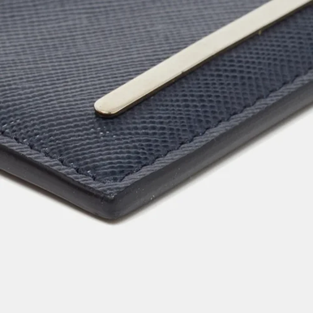 Armani Pre-owned Leather wallets Blue Dames