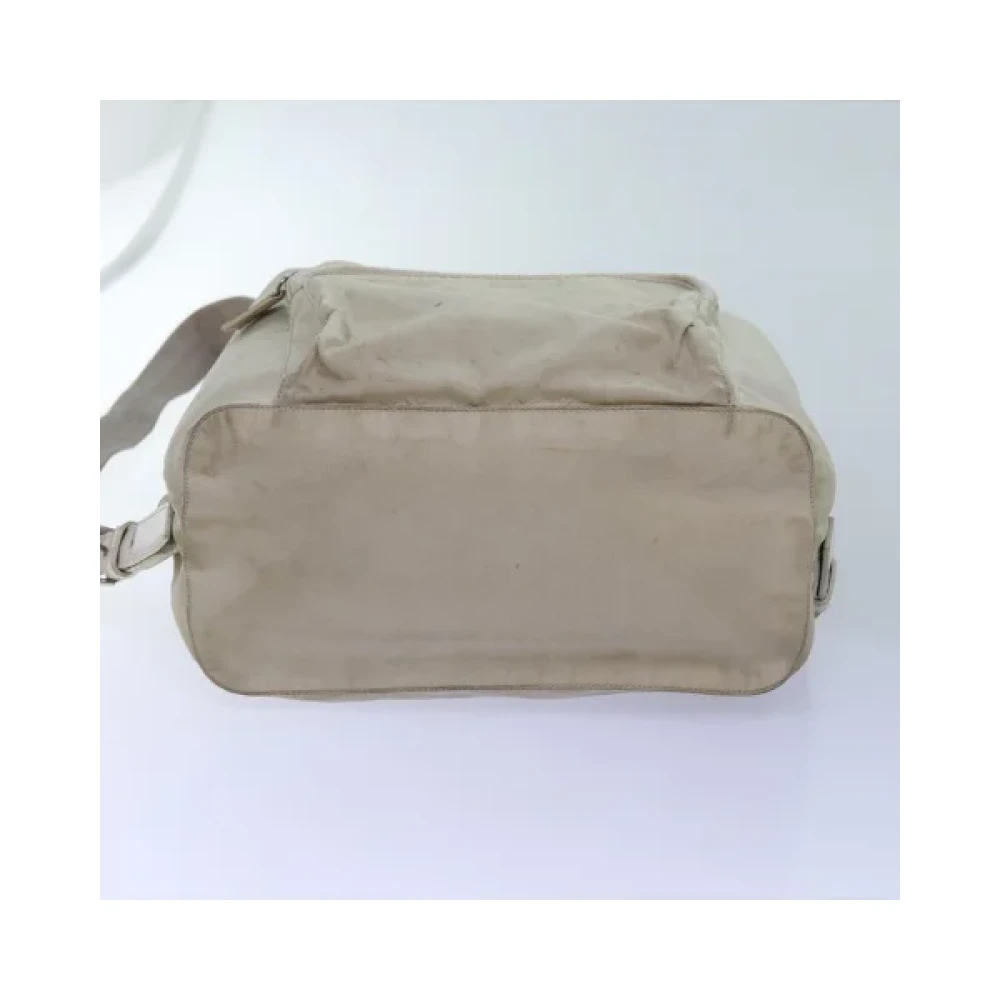 Prada Vintage Pre-owned Nylon backpacks Beige Dames