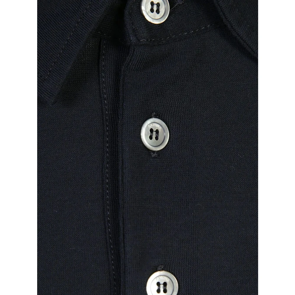 Zanone Klassieke Polo Shirt met Lange Mouwen Blue Heren